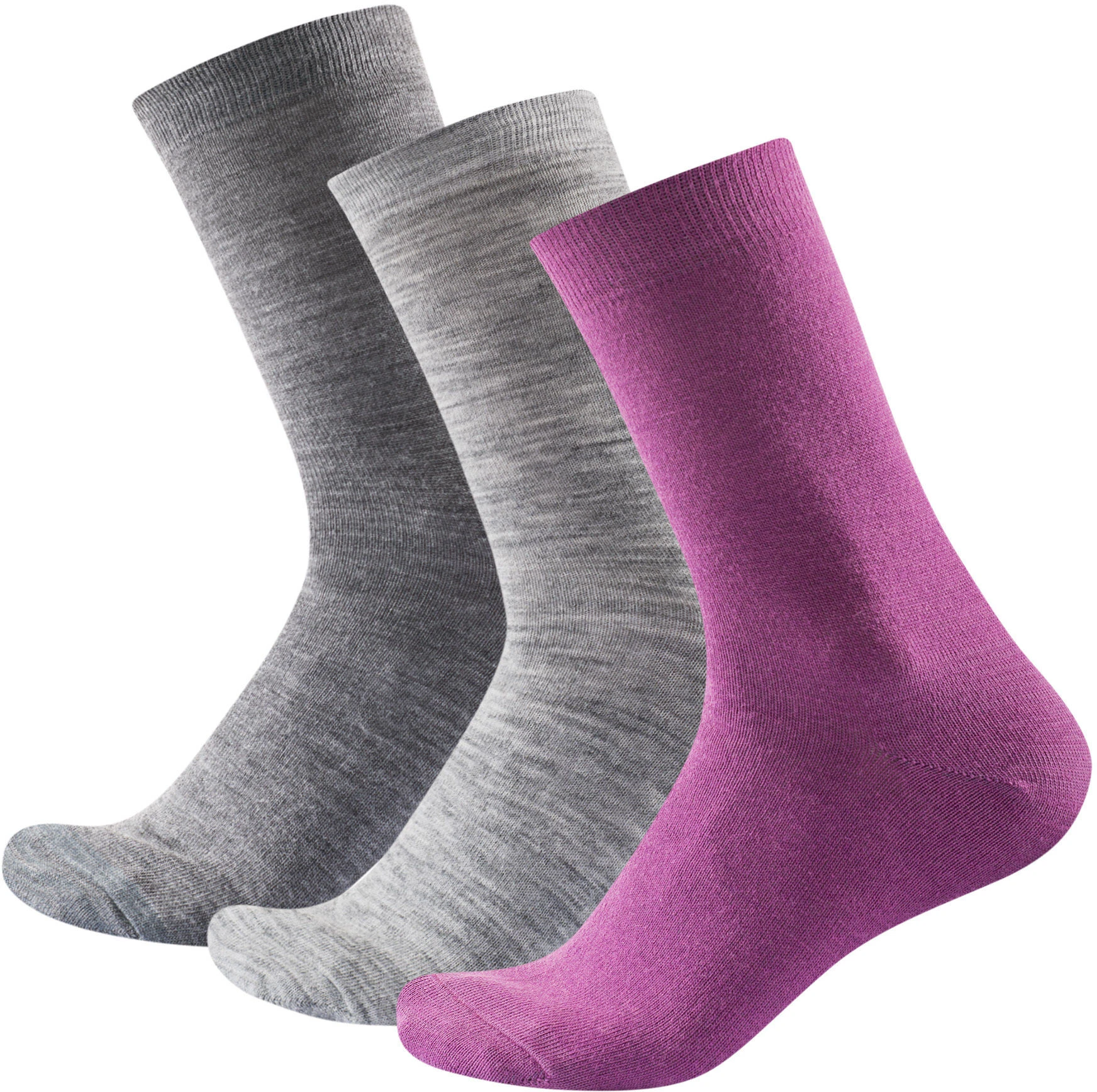 Devold Daily Light Sokken 3-pack Dames, Roze/bont 3 Devold Daily Light Sokken 3-pack Dames, Roze/bont