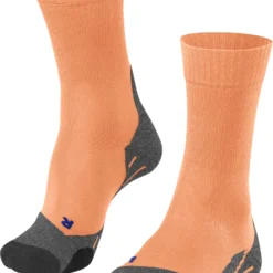 Falke TK2 Cool Trekking Sokken Dames, Oranje/grijs