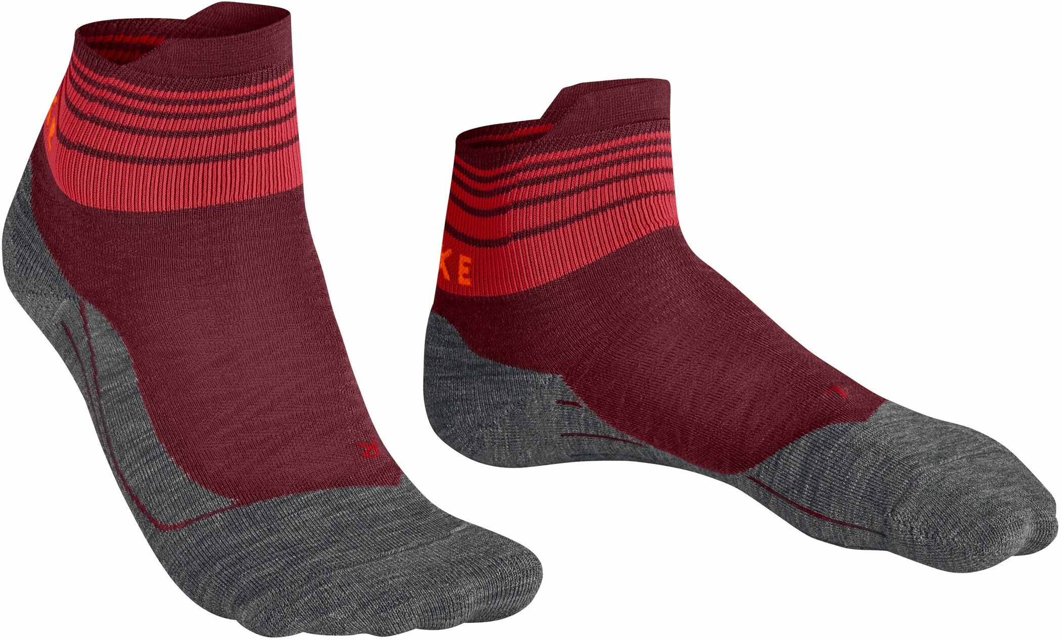 Falke TK5 Short Grade Sokken Dames, Rood/grijs 3 Falke TK5 Short Grade Sokken Dames, Rood/grijs