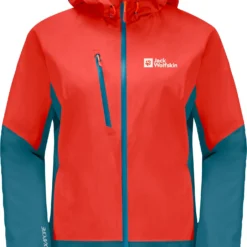 Jack Wolfskin Eagle Peak 2L Jas Dames, Oranje/petrol