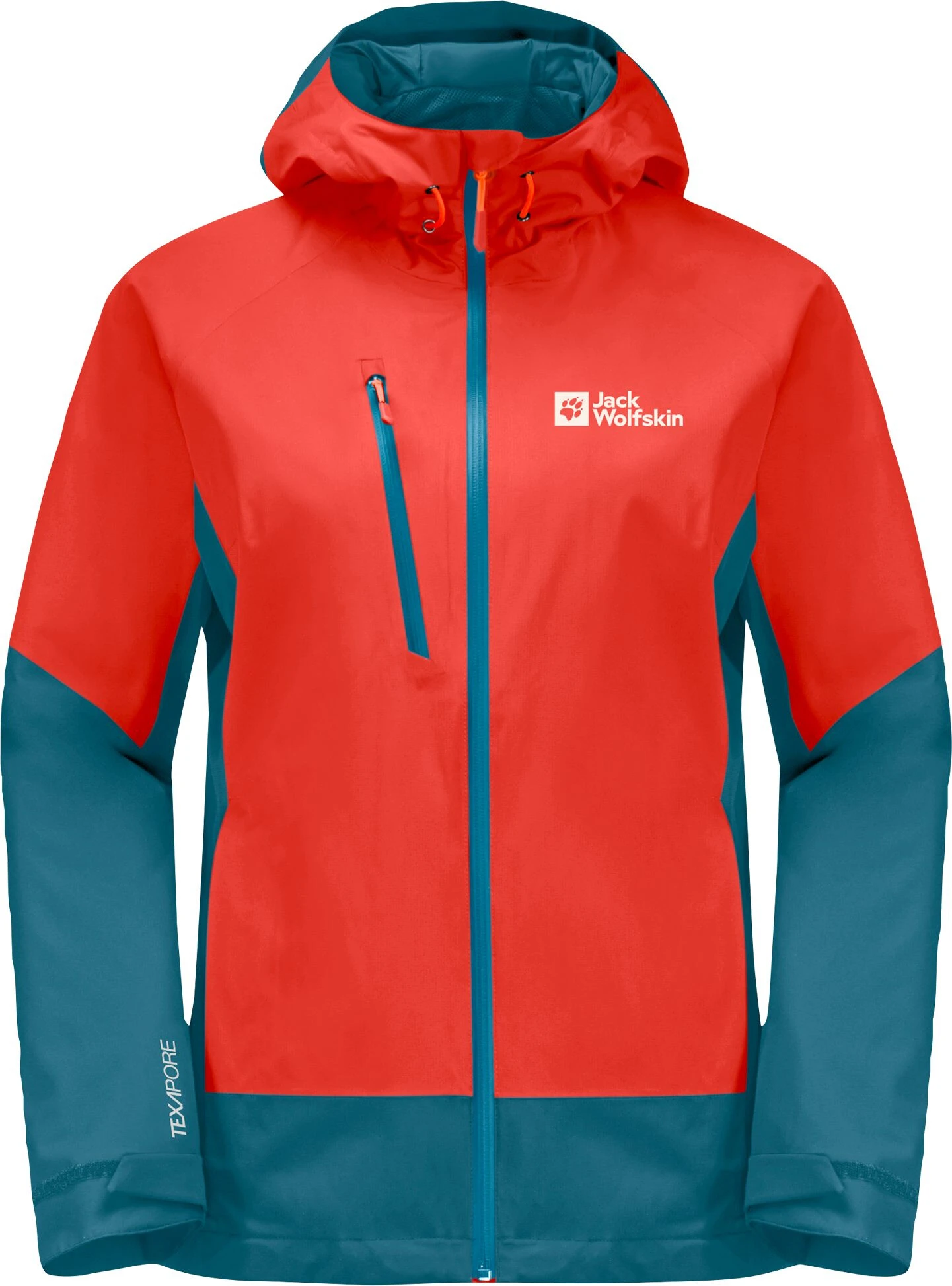 Jack Wolfskin Eagle Peak 2L Jas Dames, Oranje/petrol 3 Jack Wolfskin Eagle Peak 2L Jas Dames, Oranje/petrol