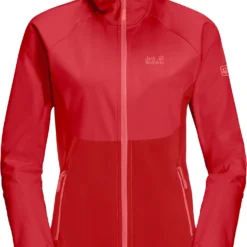 Jack Wolfskin Go Hike Softshell Jas Dames, Rood