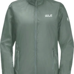 Jack Wolfskin Pack & Go Windshell Jas Dames, Groen