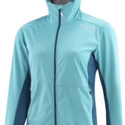 Löffler Light Windstopper Hooded Jacket Dames, Turquoise