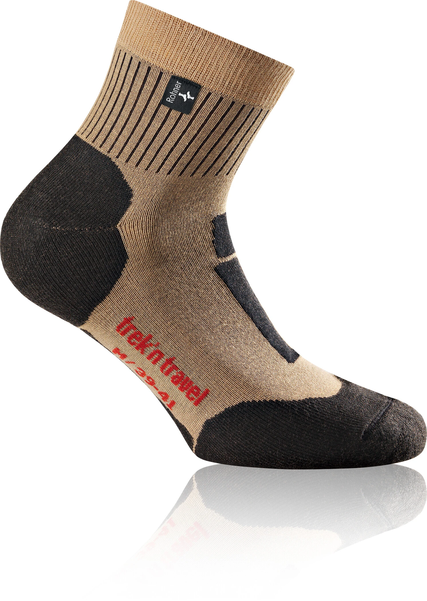 Rohner Trek'n Travel L/R Sokken, Beige/zwart 3 Rohner Trek'n Travel L/R Sokken, Beige/zwart