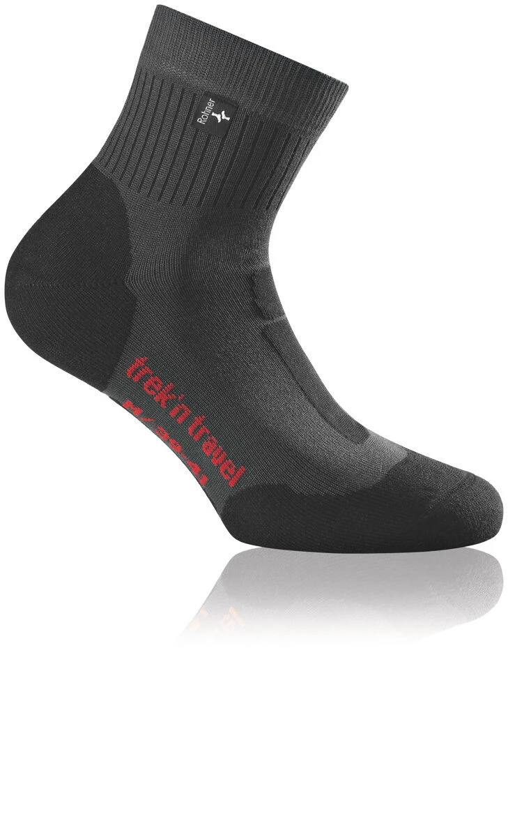 Rohner Trek'n Travel L/R Sokken, Grijs/zwart 3 Rohner Trek'n Travel L/R Sokken, Grijs/zwart