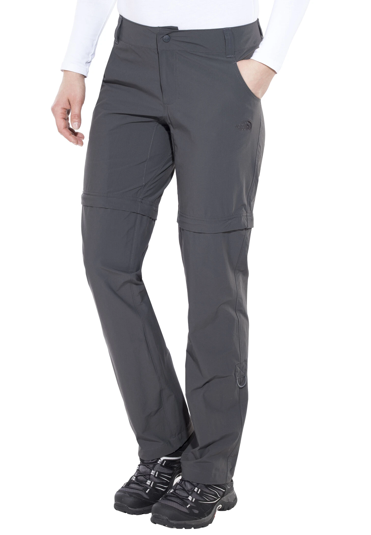 The North Face Exploration Aanpasbare Broek Korte Maat Dames, Grijs 3 The North Face Exploration Aanpasbare Broek Korte Maat Dames, Grijs