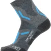 UYN Trekking 2in Merino Sokken Dames, Grijs/turquoise -Kampeeruitrusting Verkoop 2024 uyn trekking 2in merino socks women mid grey turquoise 1